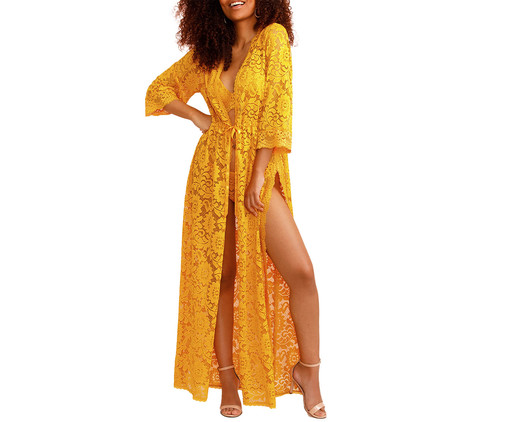 Robe Longo Yellow, Amarelo | WestwingNow