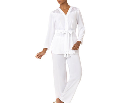 Pijama Longo Branco, Branco | WestwingNow