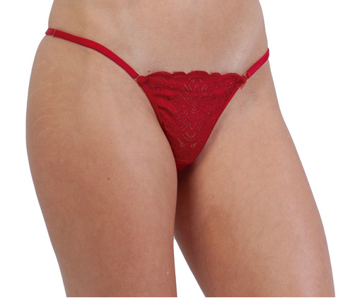 String com Regulagem Poppy Red, Vermelho | WestwingNow