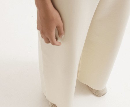 Calça Wide Leg Off White | Westwing