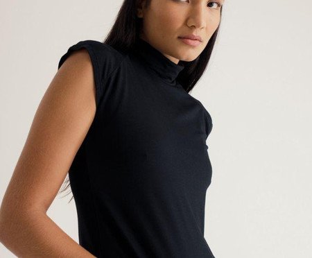 Blusa High Neck Tank Preto | Westwing