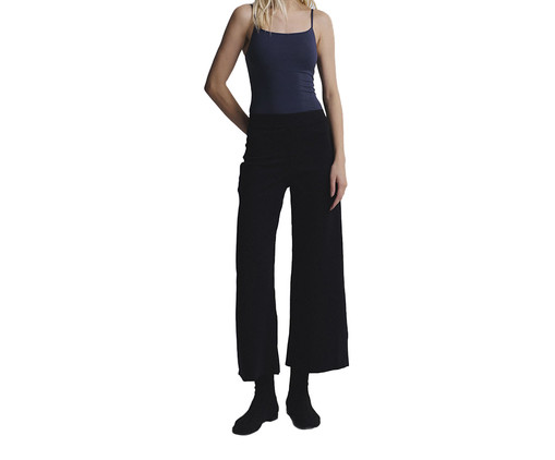 Calça Wide Leg Preta, Preto | WestwingNow