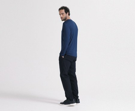 Tech T-Shirt Long Sleeve Masculino Azul | Westwing