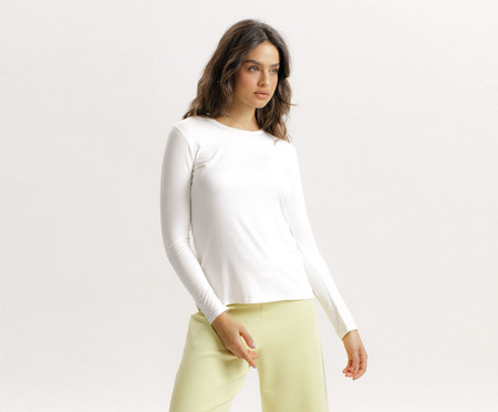 Tech T-Shirt Long Sleeve Feminino Off White | WestwingNow