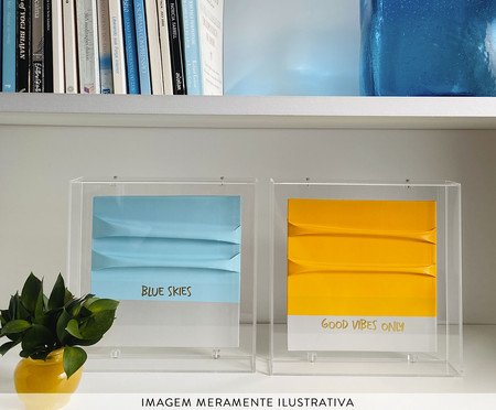 Quadro Good Vibes Only - 21X21X4cm | Westwing