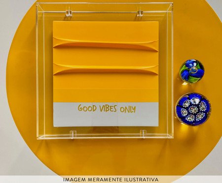 Quadro Good Vibes Only - 21X21X4cm | Westwing