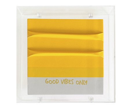 Quadro Good Vibes Only - 21X21X4cm | Westwing