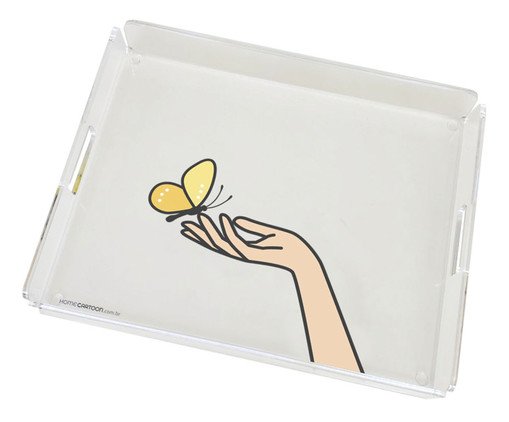 Bandeja Borboleta Amarela - 28X22X4cm, Amarelo | WestwingNow