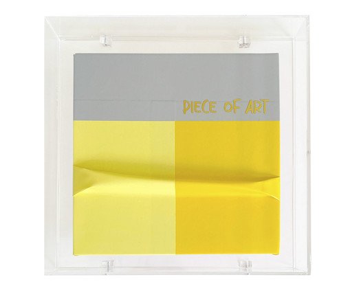 Quadro Piece Of Art - 21X21X4cm, Amarelo | WestwingNow