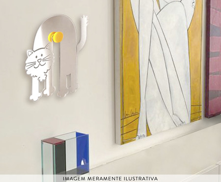 Espelho Decorativo de Gato Amarelo | WestwingNow