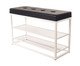 Sapateira Banco Sion Duo Estofado II - Preto e Branco, white | WestwingNow