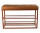 Sapateira Banco Sion Duo Estofado II - Marrom e Terracota, Terracotta | WestwingNow