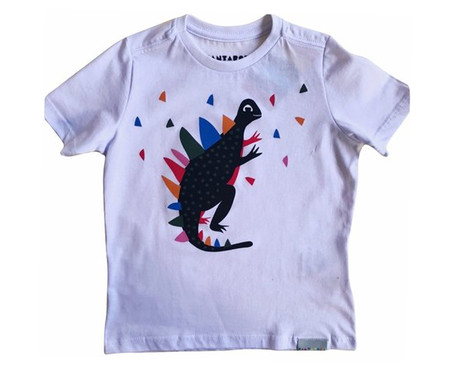 Camiseta Infantil Godzila Branca