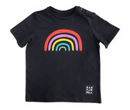 Camiseta Infantil Arco Íris Preta | WestwingNow