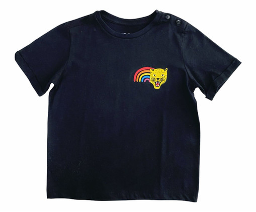 Camiseta Infantil Tigre Preta, Preto | WestwingNow