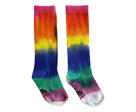 Meia Tie-Dye Amarela