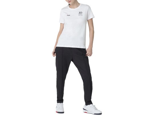 Calça Feminina Fila Tênnis Club Preta e Preta, Preto | WestwingNow