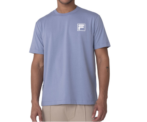 Camiseta Masculina Fila Comfort F Box Azul Acinzentado, Azul | WestwingNow