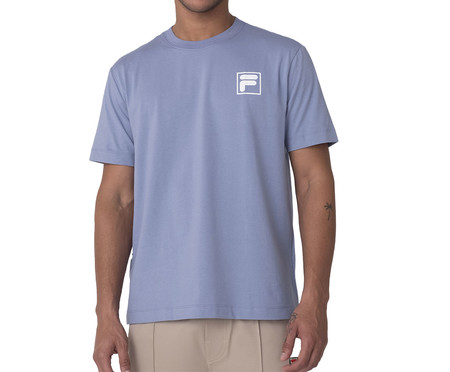 Camiseta Masculina Fila Comfort F Box Azul Acinzentado