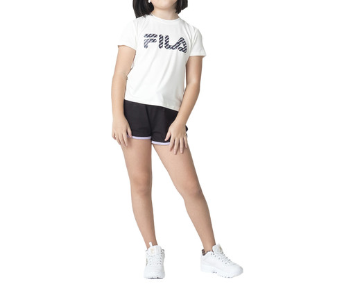 Camiseta Junior Feminina Fila Letter Slim Off-White, Off White | WestwingNow