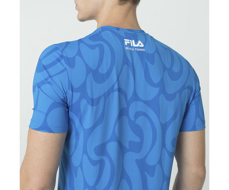 Camiseta Masculina Fila Beach Sport Azul Medio Estampado | WestwingNow