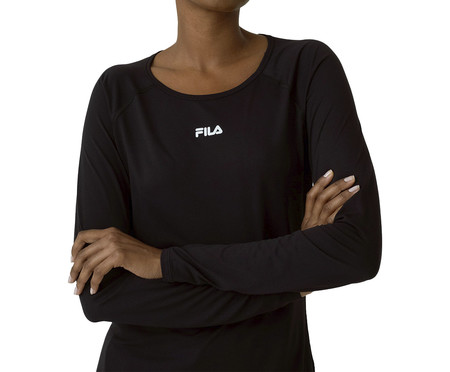 Camiseta ml Feminina Fila Bio Ii Preta | WestwingNow