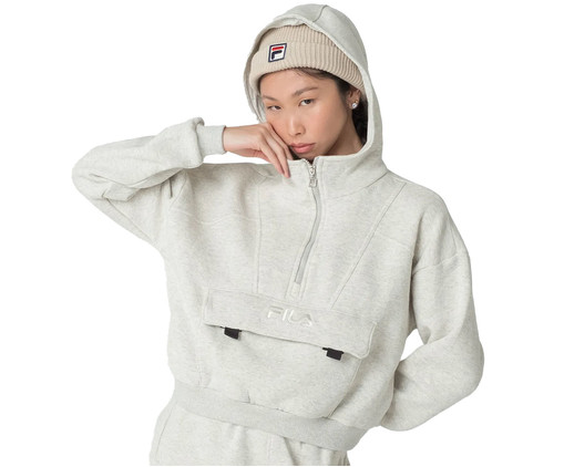 Casaco Feminino Fila Anorak Street Express Comfy Blend Off-White, Off White | WestwingNow