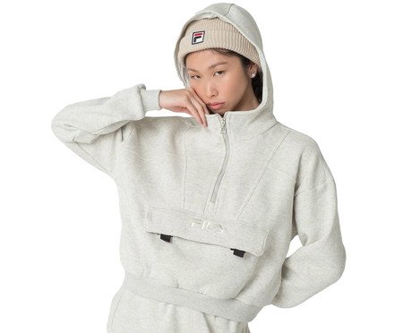 Casaco Feminino Fila Anorak Street Express Comfy Blend Off-White