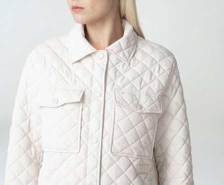 Jaqueta Feminina Fila Shacket Quilting Creme | Westwing