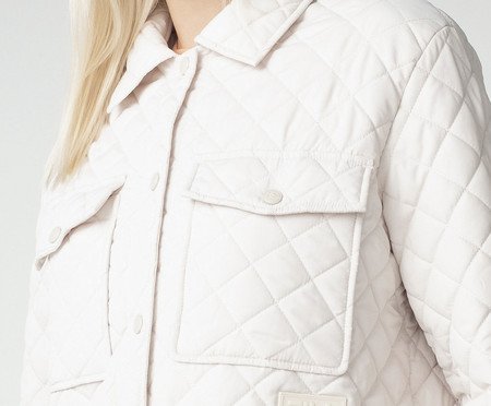 Jaqueta Feminina Fila Shacket Quilting Creme | Westwing