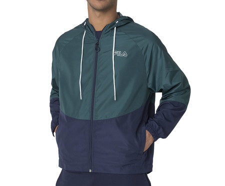 Jaqueta Masculina Fila Curve Verde Floresta e Marinho | WestwingNow