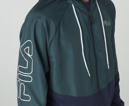 Jaqueta Masculina Fila Curve Verde Floresta e Marinho | WestwingNow