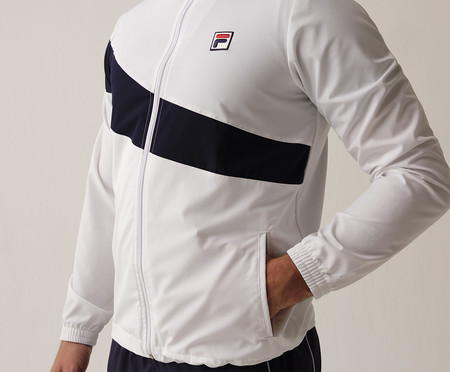 Jaqueta Masculina Fila Flag Branca e Marinho | WestwingNow