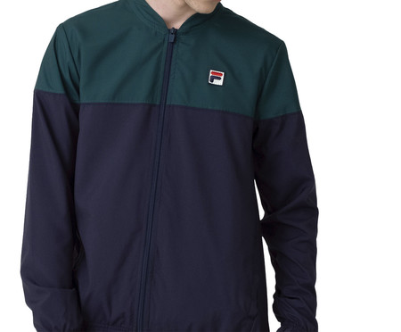 Jaqueta Masculina Fila Block Marinho e Verde Floresta | WestwingNow