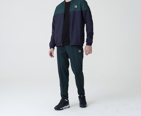 Jaqueta Masculina Fila Block Marinho e Verde Floresta | WestwingNow