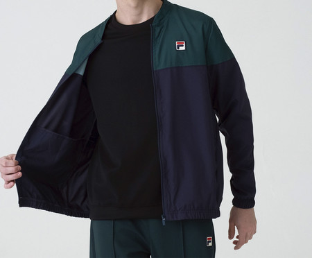 Jaqueta Masculina Fila Block Marinho e Verde Floresta | WestwingNow