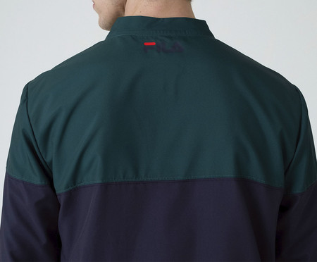 Jaqueta Masculina Fila Block Marinho e Verde Floresta | WestwingNow