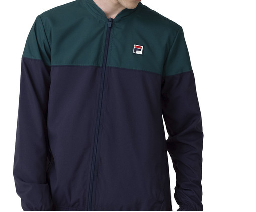 Jaqueta Masculina Fila Block Marinho e Verde Floresta, Azul | WestwingNow