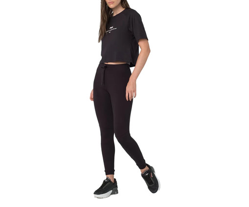 Legging Feminina Fila Letter Premium Preto, Preto | WestwingNow