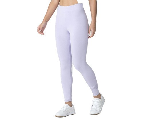 Legging Feminina Fila Letter Mid Ii Lilás Pastel e Branca, Branco | WestwingNow