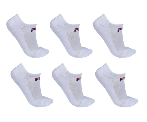 Meia Unisex Fila Cano Curto Light 6Pack Branca, Branco | WestwingNow