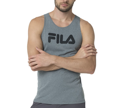 Regata Masculina Fila Eclipse Cinza Mescla Claro