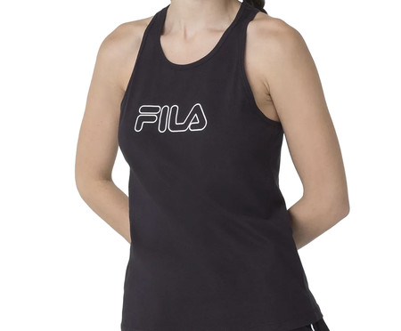 Regata Feminina Fila Tape Black e Black