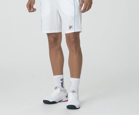 Shorts Masculino Fila Backspin Color Block Branco/Cinza Claro/Azul | WestwingNow