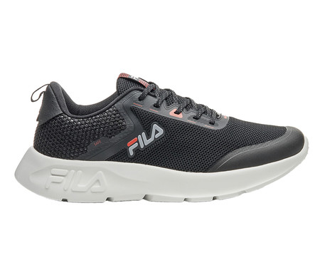 Tênis Fila Safe Masculino Black/Grey/Flame Scarlet