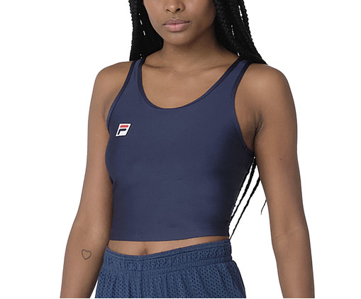 Top Feminino Fila Long Sand Azul Marinho, Azul | WestwingNow