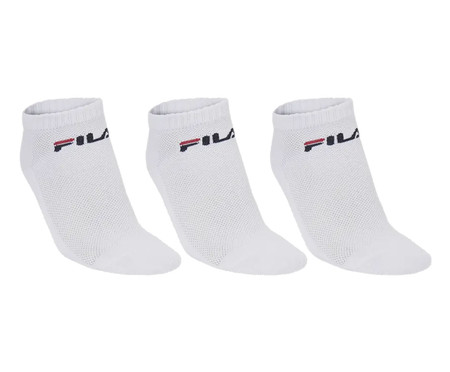 Tripack Unisex Fila Cano Curto Light Branco