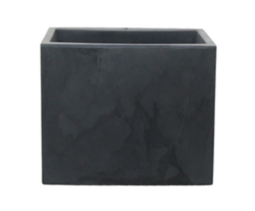 Vaso de Piso Cubo Antique II Preto  - 60X60X60cm, Preto | WestwingNow