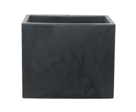 Vaso de Piso Cubo Antique II Preto  - 60X60X60cm