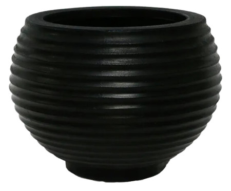 Vaso Bromélia Preto  - 24X34cm